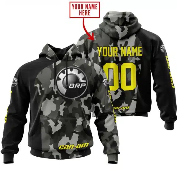 Can-Am Yellow Racing Camo | Custom Name Racing | Kid & Adult