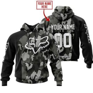 Fox Racing Black Camo | Custom Name Racing | Kid & Adult