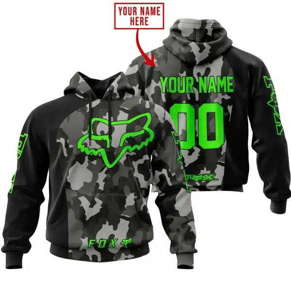 Fox Racing Green Camo | Custom Name Racing | Kid & Adult
