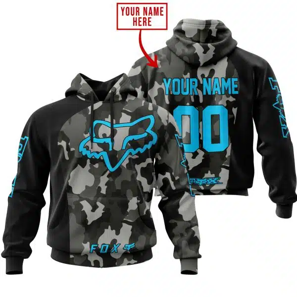 Fox Racing Sky Blue Camo | Custom Name Racing | Kid &  Adult