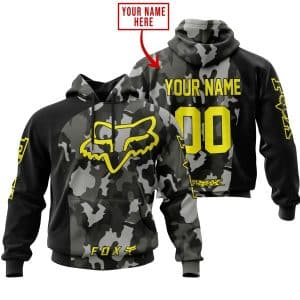 Fox Racing Yellow Camo | Custom Name Racing | Kid & Adult