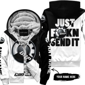 Just Fkcn Send It - 3d All Over Printed - Can Am Black - Fleece Zip Hoodie