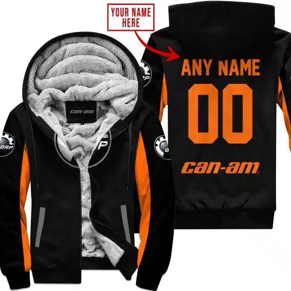 Custom Name Racing - Limited Edition - Can Am - Orange - Fleece Zip Hoodie