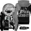 Just Fkcn Send It - 3d All Over Printed - Can Am Grey - Fleece Zip Hoodie