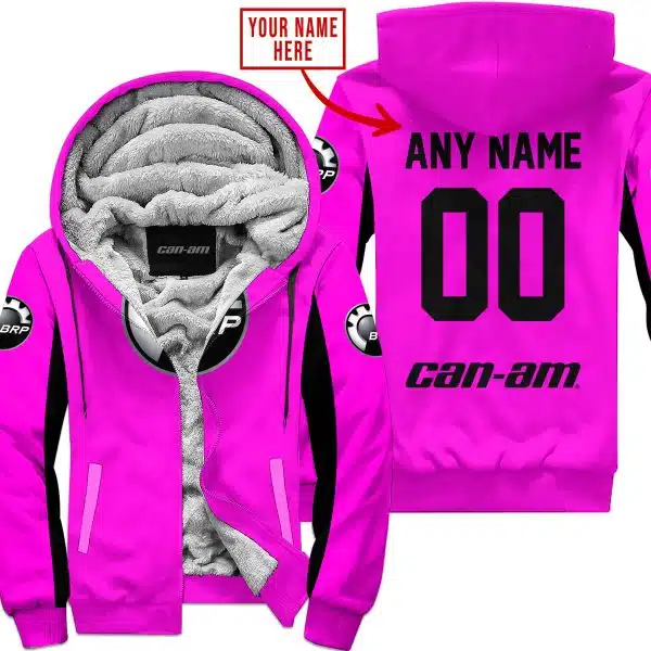 Custom Name Racing - Limited Edition - Can Am - Pink V2 - Fleece Zip Hoodie