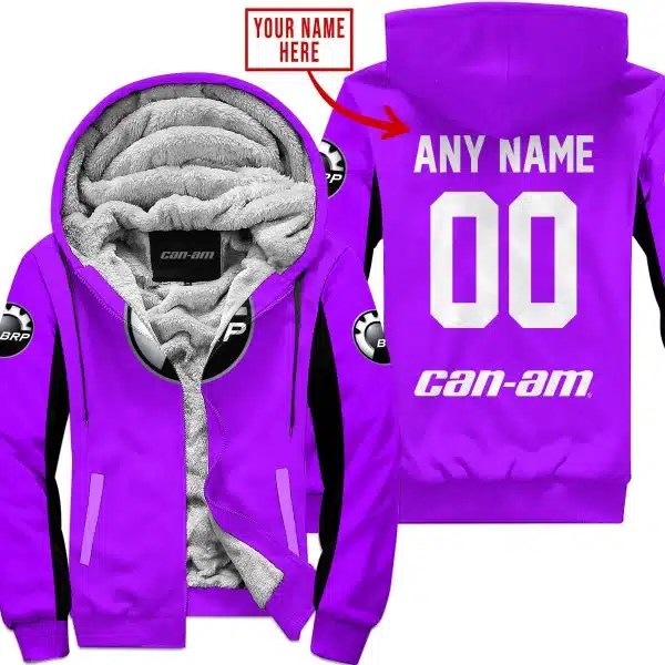 Custom Name Racing - Limited Edition - Can Am - Purple V2 - Fleece Zip Hoodie