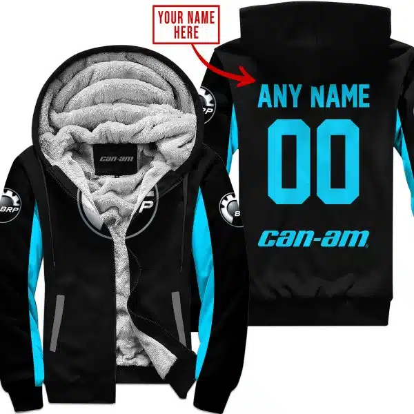 Custom Name Racing - Limited Edition - Can Am - Sky Blue - Fleece Zip Hoodie