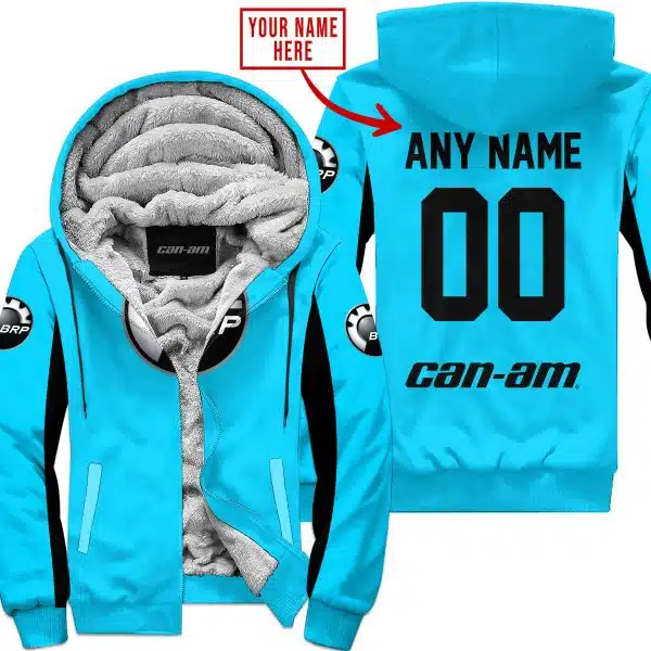 Custom Name Racing - Limited Edition - Can Am - Sky Blue V2 - Fleece Zip Hoodie