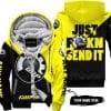 Just Fkcn Send It - 3d All Over Printed - Can Am Yellow - Fleece Zip Hoodie