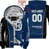 Limited Edition - Custom Name Motocrocss V2 - Husqvarna - Navy - Fleece Zip Hoodie