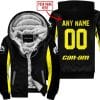 Custom Name Racing - Limited Edition - Can Am - White V2  - Fleece Zip Hoodie