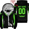 Custom Name Racing - Limited Edition - Fly Racing- Green - Fleece Zip Hoodie