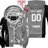 Limited Edition - Custom Name Motocrocss V2 - Fox Racing - Black Grey - Fleece Zip Hoodie