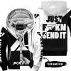 Just Fkcn Send It - 3d All Over Printed - Fxr White - Fleece Zip Hoodie