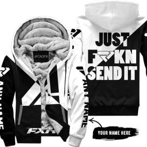 Just Fkcn Send It - 3d All Over Printed - Fxr White - Fleece Zip Hoodie