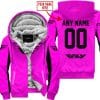 Custom Name Racing - Limited Edition - Fly Racing- Pink V2 - Fleece Zip Hoodie