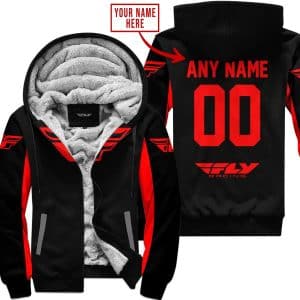 Custom Name Racing - Limited Edition - Fly Racing- Red - Fleece Zip Hoodie