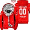 Custom Name Racing - Limited Edition - Fly Racing- Red V2 - Fleece Zip Hoodie