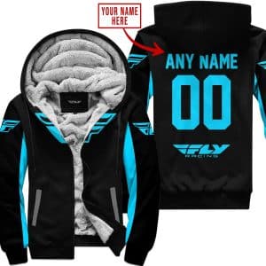 Custom Name Racing - Limited Edition - Fly Racing- Sky Blue - Fleece Zip Hoodie