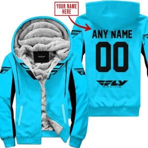 Custom Name Racing - Limited Edition - Fly Racing- Sky Blue V2 - Fleece Zip Hoodie