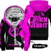 Just Fkcn Send It - 3d All Over Printed - Husqvarna Pink - Fleece Zip Hoodie