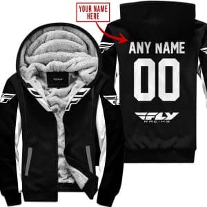 Custom Name Racing - Limited Edition - Fly Racing- White - Fleece Zip Hoodie