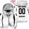 Custom Name Racing - Limited Edition - Ducati - White V2 - Fleece Zip Hoodie