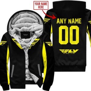 Custom Name Racing - Limited Edition - Fly Racing- Yellow - Fleece Zip Hoodie