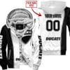 Limited Edition - Custom Name Motocrocss V2 - Ducati - Fleece Zip Hoodie