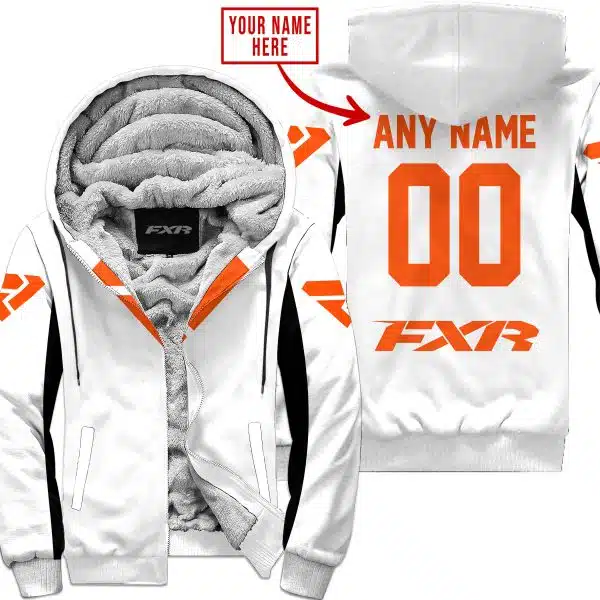 Custom Name Racing - Limited Edition - Fxr V2 - White - Fleece Zip Hoodie
