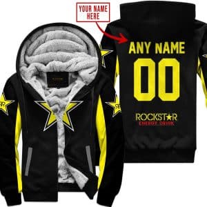 Custom Name Racing - Limited Edition - Rockstar - Yellow - Fleece Zip Hoodie