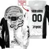 Limited Edition - Custom Name Motocrocss V2 - Fox Racing - Fleece Zip Hoodie