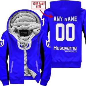Custom Name Racing - Limited Edition - Husqvarna - Blue V2  - Fleece Zip Hoodie