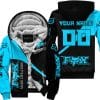 Make Life A Ride Just Send It – Fox – Sky Blue - Fleece Zip Hoodie