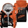 Premium Gift - Custom Name - Ktm - Orange - Fleece Zip Hoodie