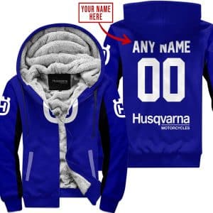 Custom Name Racing - Limited Edition - Husqvarna - Navy V2 - Fleece Zip Hoodie