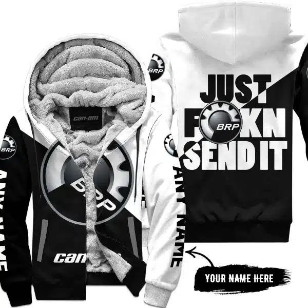 Just Fkcn Send It - 3d All Over Printed - Can Am - Fleece Zip Hoodie