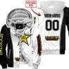 Limited Edition - Custom Name Motocrocss V2 - Rockstar Energy - Fleece Zip Hoodie