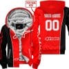 Limited Edition - Custom Name Motocrocss V2 - Alpinestars Black Red - Fleece Zip Hoodie