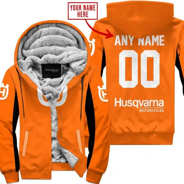 Custom Name Racing - Limited Edition - Husqvarna - Pink - Fleece Zip Hoodie