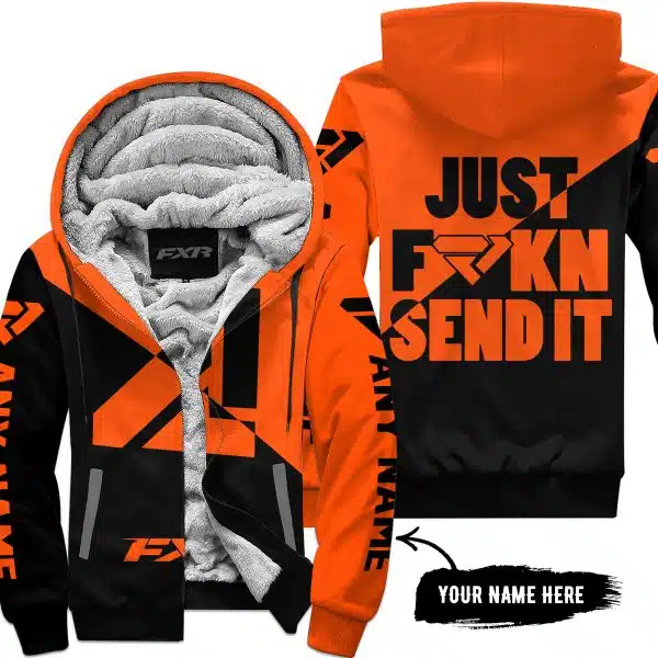 Just Fkcn Send It - 3d All Over Printed - Fxr - Fleece Zip Hoodie