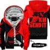 Just Fkcn Send It - 3d All Over Printed - Honda - Fleece Zip Hoodie