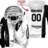 Limited Edition - Custom Name Motocrocss V2 - Triumph - Fleece Zip Hoodie