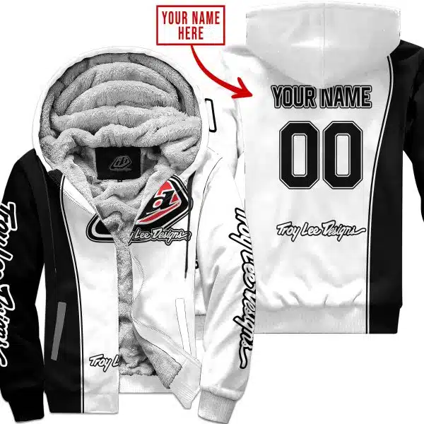 Limited Edition - Custom Name Motocrocss V2 - Troy Lee Designs - Fleece Zip Hoodie