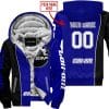 Limited Edition - Custom Name Motocrocss V2 - Can Am Navy - Fleece Zip Hoodie