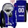 Limited Edition - Custom Name Motocrocss V2 - Can Am Navy - Fleece Zip Hoodie
