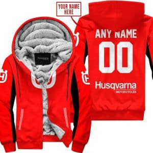 Custom Name Racing - Limited Edition - Husqvarna - Red V2 - Fleece Zip Hoodie