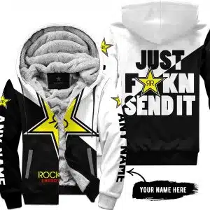 Just Fkcn Send It - 3d All Over Printed - Rockstar Energy - Fleece Zip Hoodie