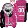 Limited Edition - Custom Name Motocrocss V2 - Can Am Pink 1 - Fleece Zip Hoodie