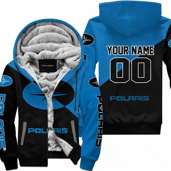 Premium Gift - Custom Name - Polaris - Blue - Fleece Zip Hoodie